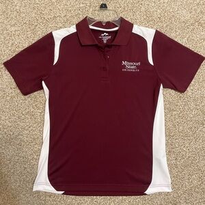 Missouri State University Maroon and White Polo Shirt